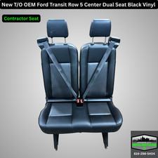New To Oem Ford Transit 2015-26 Center Back Seat Black Vinyl Contractor Seat