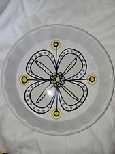 Sagaform Bjork-Forth Design Flowers Baking Dish Stoneware MCM style 10" by 2"