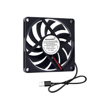 5 V 0.25 A 80 mm 80 x 10 mm 8 cm DC sans balais Connexion USB ordinateur - Photo 1/4