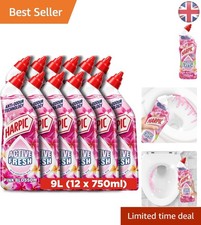 Active Fresh Pink Blossom Toilet Cleaner Gel 12 x 750ml - Kills 99.9% Bacteria 3.00 per litre