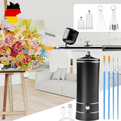Airbrush Set Spritzpistole mit Kompressor Kabelloses Airbrush Kit Multifunktions