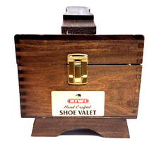 Kiwi Handcrafted Dovetailed Shoe Valet Shine Box Stand  Accessories  Brushes