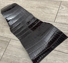 Brown Genuine Alligator Tail Hide Leather Skin Piece Scrap Gator Croc Belly 415