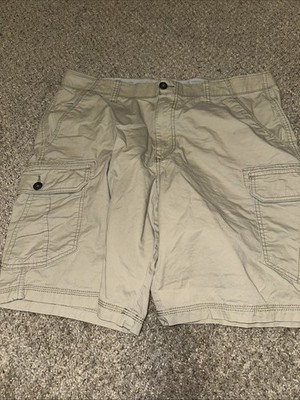 Denali Men's 36 Cargo Shorts Stretch Brown Pockets Outdoors Hiking Summer Beach