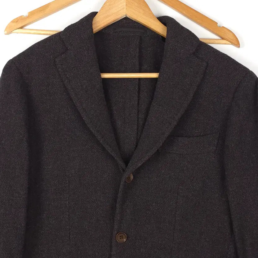Ring Jacket Single-Breasted Wool Brown Jacket - S… - image 6