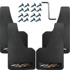 Hard ABS Fender Flares with Carbon Fiber Pattern - Large Size, All-Weather, S...