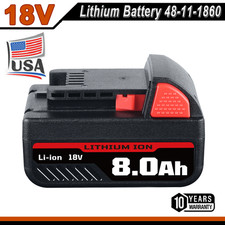 8.0Ah For Milwaukee M18 18V Lithium XC NEW Battery Extended Capacity 48-11-1860