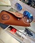 Ray-Ban Sunglasses RB3025 Aviator Gradient Gold Frame Light Blue Lenses 58mm