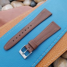 20mm Hirsch Tapered Unpadded Leather 20/14 nos Unused Classic Watch Band