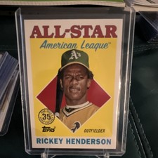 Topps 2023 Series 2 1988 All-Star Rickey Henderson #88AS-32 Athletics Insert