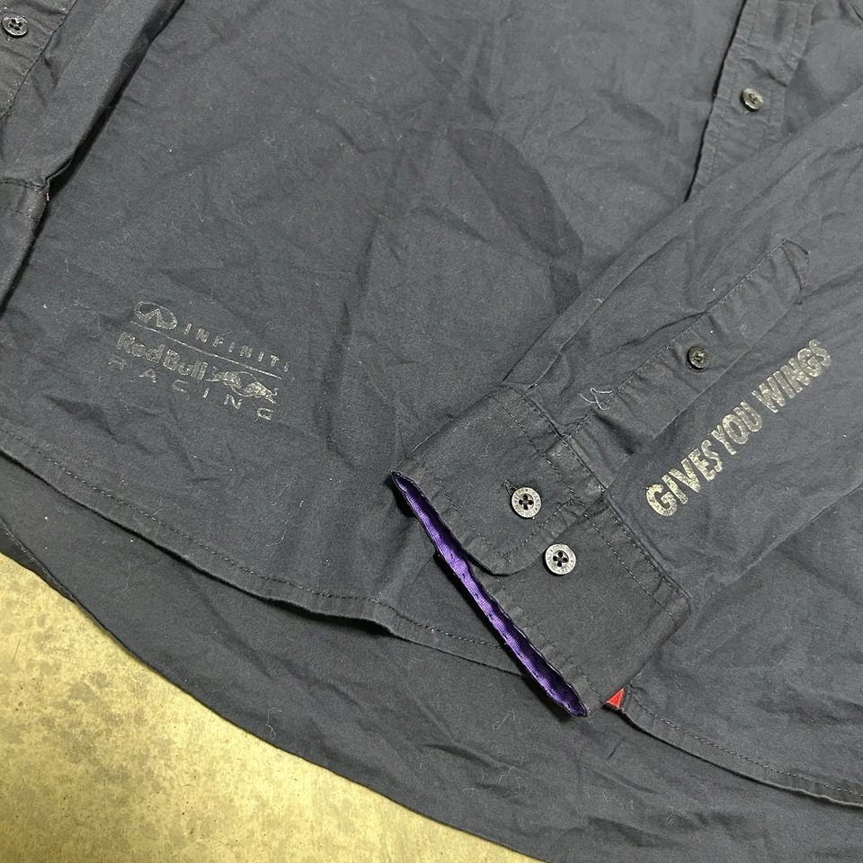 Pepe Jeans Red Bull Racing OTL Race Long Sleeve Shirt Navy Blue Size S - Image 3 of 4