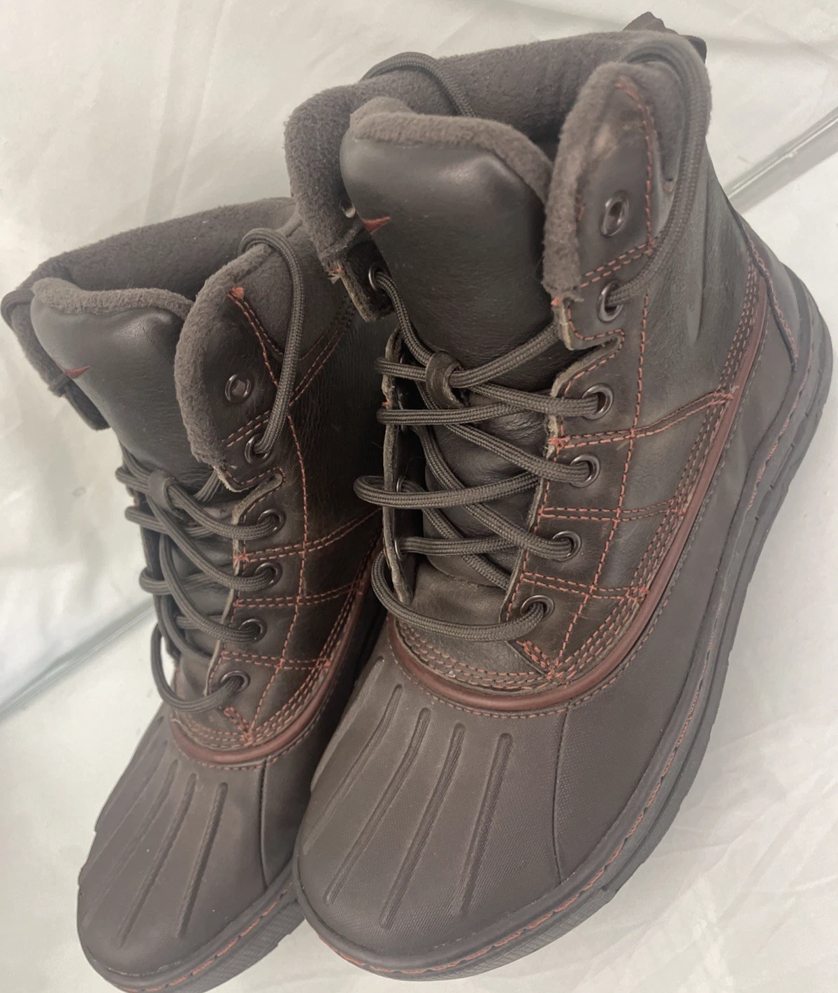 Nike Brown Leather zlace Up Hiking Boots Mens Size 6