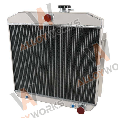 3 Row Aluminum Radiator For 1955-1957 56 Chevy Bel Air Nomad 210 150 V8 ...