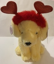 FAO Schwarz 12" Sparklers Plush Labrador Valentines Headband Dog NEW WITH TAGS
