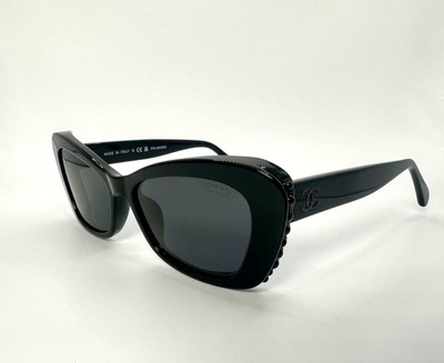 NEU CHANEL SONNENBRILLE 5481-H SCHWARZ PERLEN/GRAUER FARBVERLAUF 56 16-140