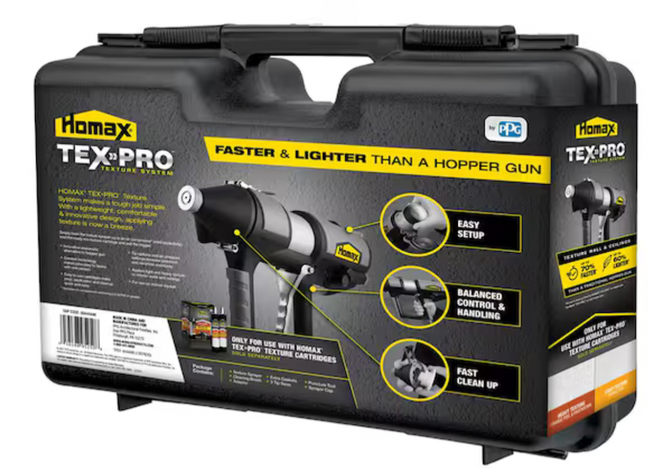 Homax Tex-Pro Texture System Sprayer w/ Durable Carry Case adjustable ...