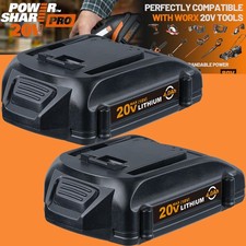 2x 20V Power Share PRO 4.0AH High Capacity Battery for Worx WA3520 WA3525 WA3571
