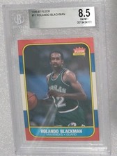 1986-87 FLEER - # 11 -Rolando Blackman - Rookie Card - BGS 8.5 NICE!!