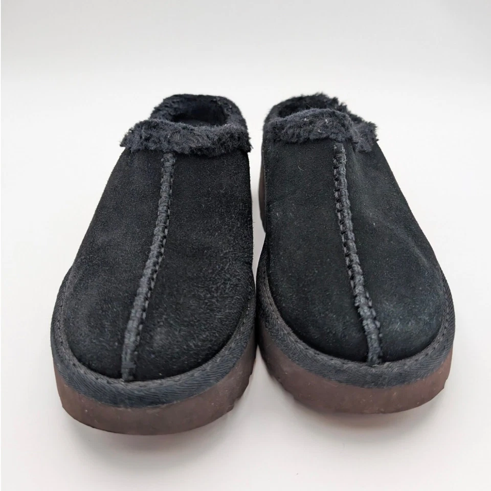 UGG New Heights Cozy Suede Clogs Slip On Slipper Women's Black Size US6 EU37 - Image 2 of 4