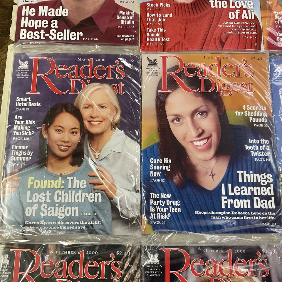 2000 Reader's Digest Magazine Set Lot of 12 Complete Year Issues USA - Image 4 of 4