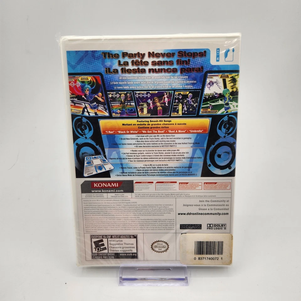 Dance Dance Revolution Hottest Party 2 Wii Game Sealed NIB Konami - Image 2 of 3