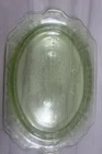 Anchor Hocking Princess Green Uranium Glass 12" Serving Platter Vintage Glows