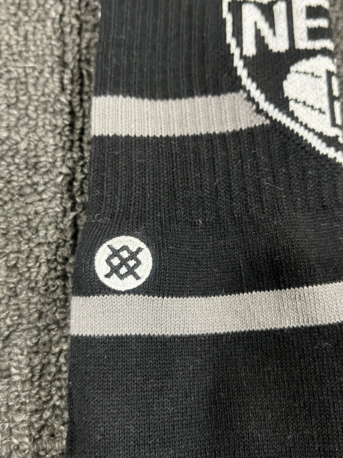 New! Stance Crew Socks NBA Brooklyn Nets Size Large Color Black