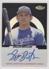 2005 Topps Finest Black Refractor 72/99 Billy Butler #148 Rookie Auto RC 0s3