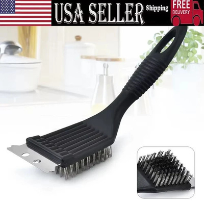 #ad #ad Stainless Steel BBQ Grill Brush Scraper – BBQ Cleaner Tool Outdoor Grill $2.00