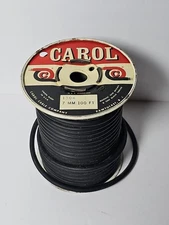 CAROL CABLE COMPANY #1304 7MM 100' SPARK PLUG WIRE VINTAGE ADVERTISING SPOOL