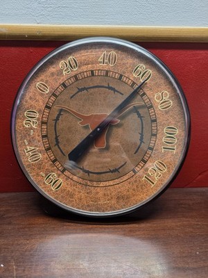 Texas Longhorns thermometer rustic, western aesthetic USA 