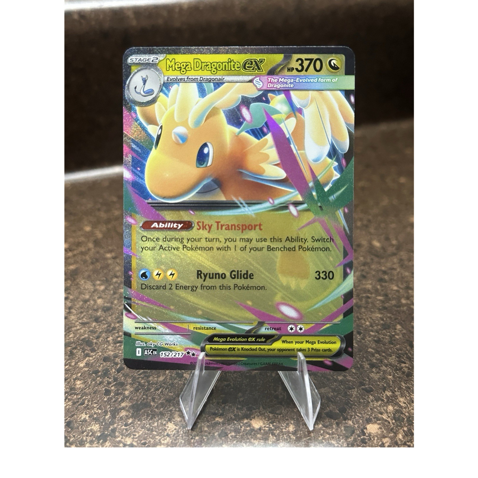 Pokémon TCG Mega Dragonite EX Full Art Holo 152/217 Ascended Heroes  Mint🔥🔥
