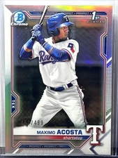 Maximo Acosta 2021 Bowman Chrome Prospects Refractor 1st Bowman #452/499 #BCP-7