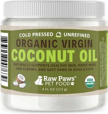 Virgin Organic Coconut Oil for Dogs  Cats, 4-oz - Treatment for Itchy Skin, Dry