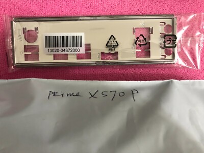 ASUS PRIME X570P  IO SHIELD BACK PLATE  ( USED , LOOKS NOT TOO BAD )