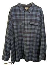 L.L. Bean, men's, blue plaid Schacket, size XXL