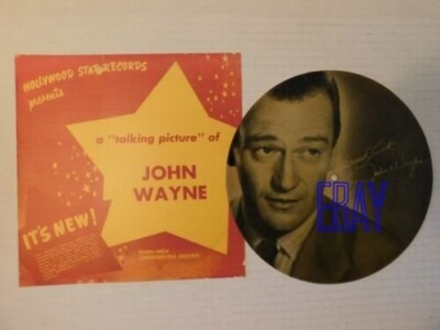 Rare Hollywood Star Records (picture disk) JOHN WAYNE with bonus 1949