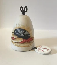 Vintage Handcrafted Wind Chime, Sandstone Clay Creations Hand Painted And Signed