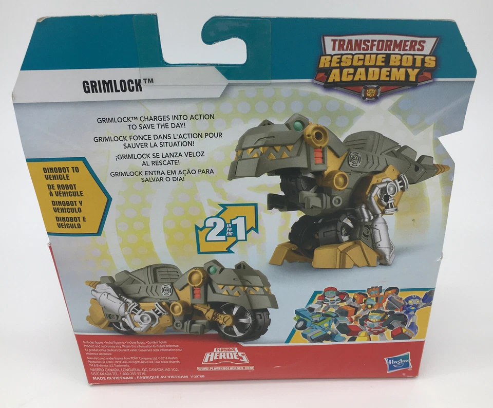 GRIMLOCK Rescue Bots Academy Playskool Heroes Transformers 2019 Hasbro E5695 - Image 2 of 3