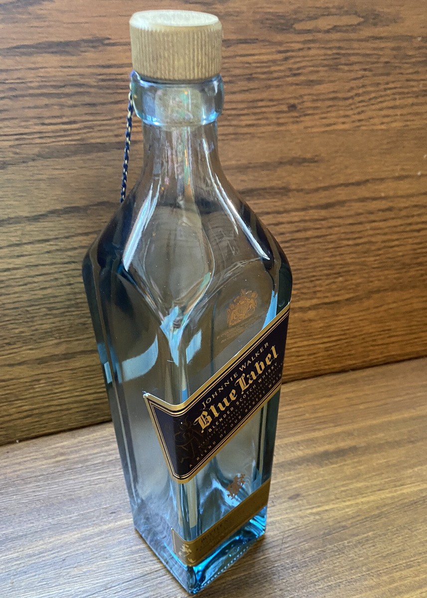 Johnnie Walker Blue Label Scotch Whisky EMPTY Bottle with Cork