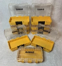 DEWALT TOUGH CASE BIT TIP STORAGE ORGANIZER STACKABLE INTERLOCKING EMPTY LOT X 9