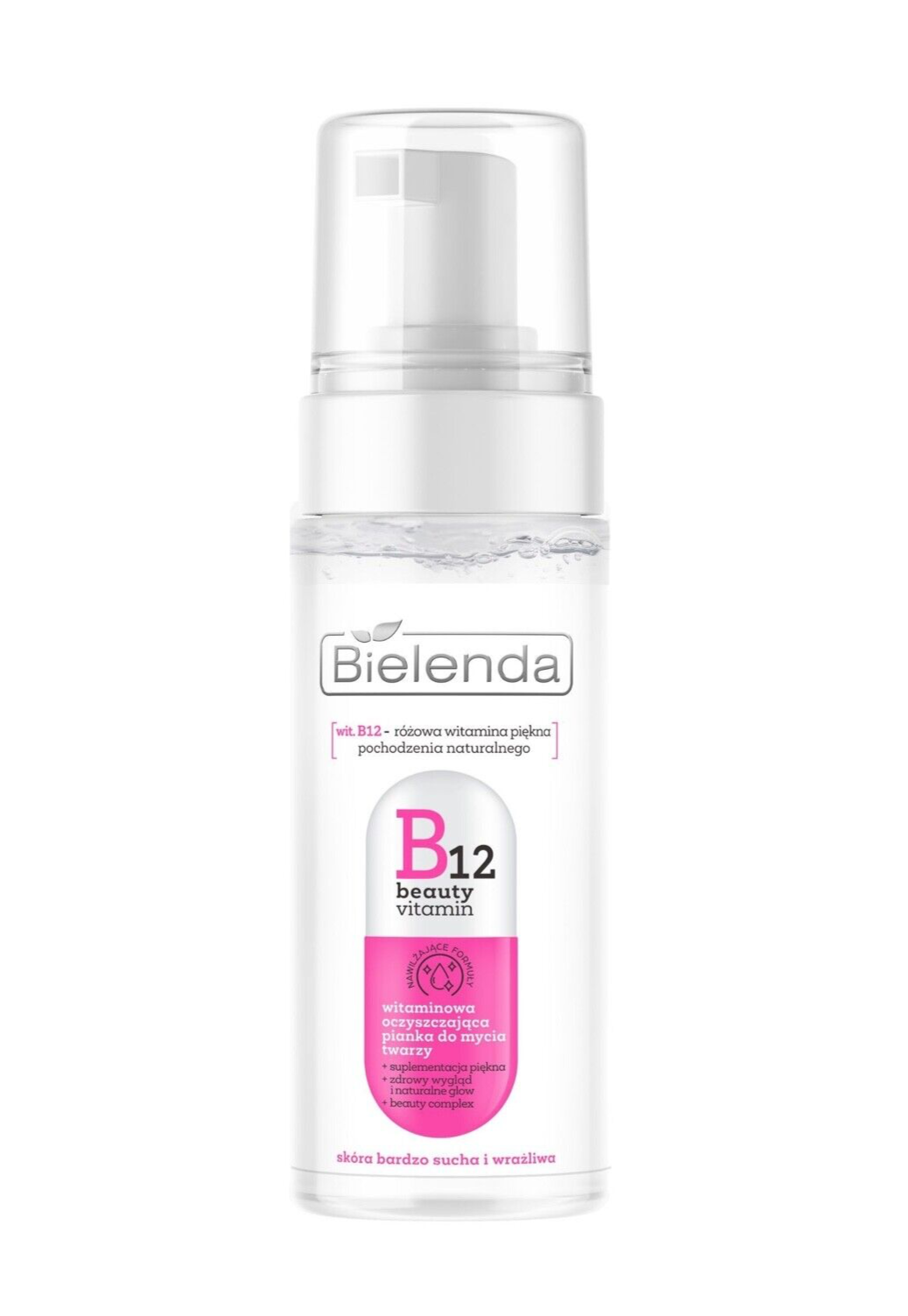 Bielenda B12 Beauty Vitamin Face Washing Foam for Dry Sensitive Skin 150ml