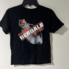 NWOT NFL CINCINNATI BENGALS SHORT SLEEVE SHIRT CHILDS SIZE L 7 