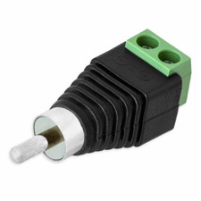 Cinch RCA-Stecker Adapter > Terminal Block 2 Pin Schraub Klemmen Universal Audio