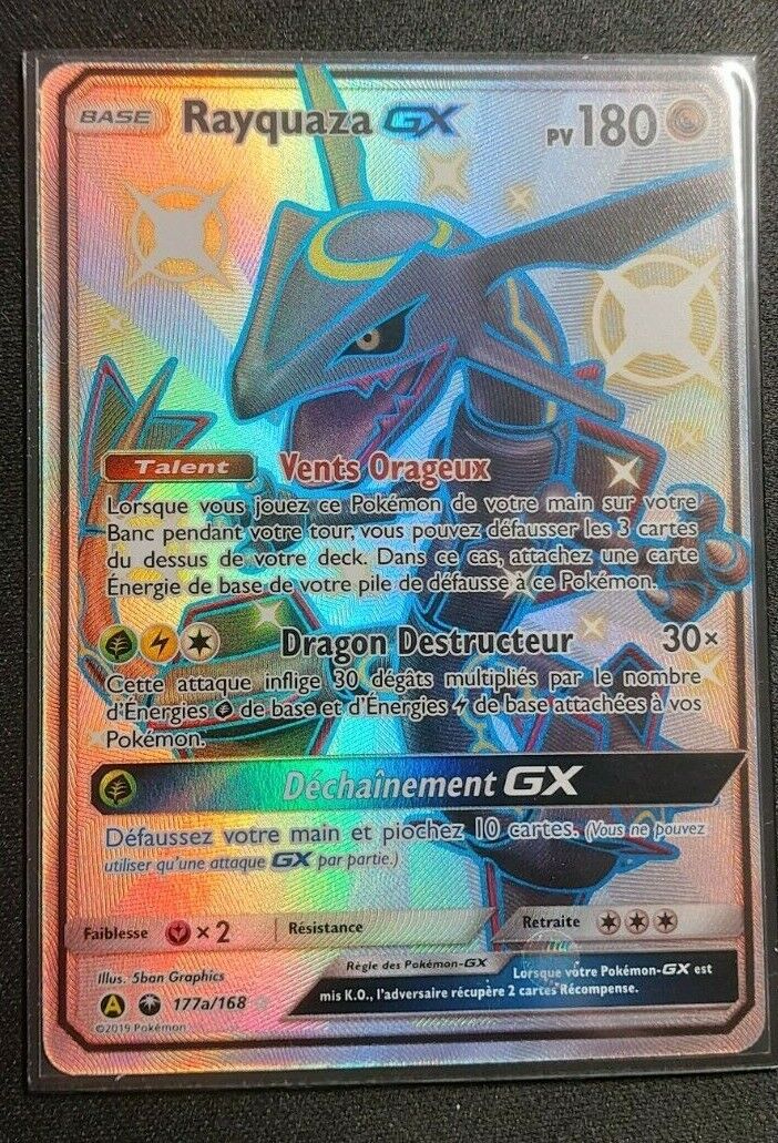 POKEMON CARD - RAYQUAZA GX 177a/168 - NEW FR