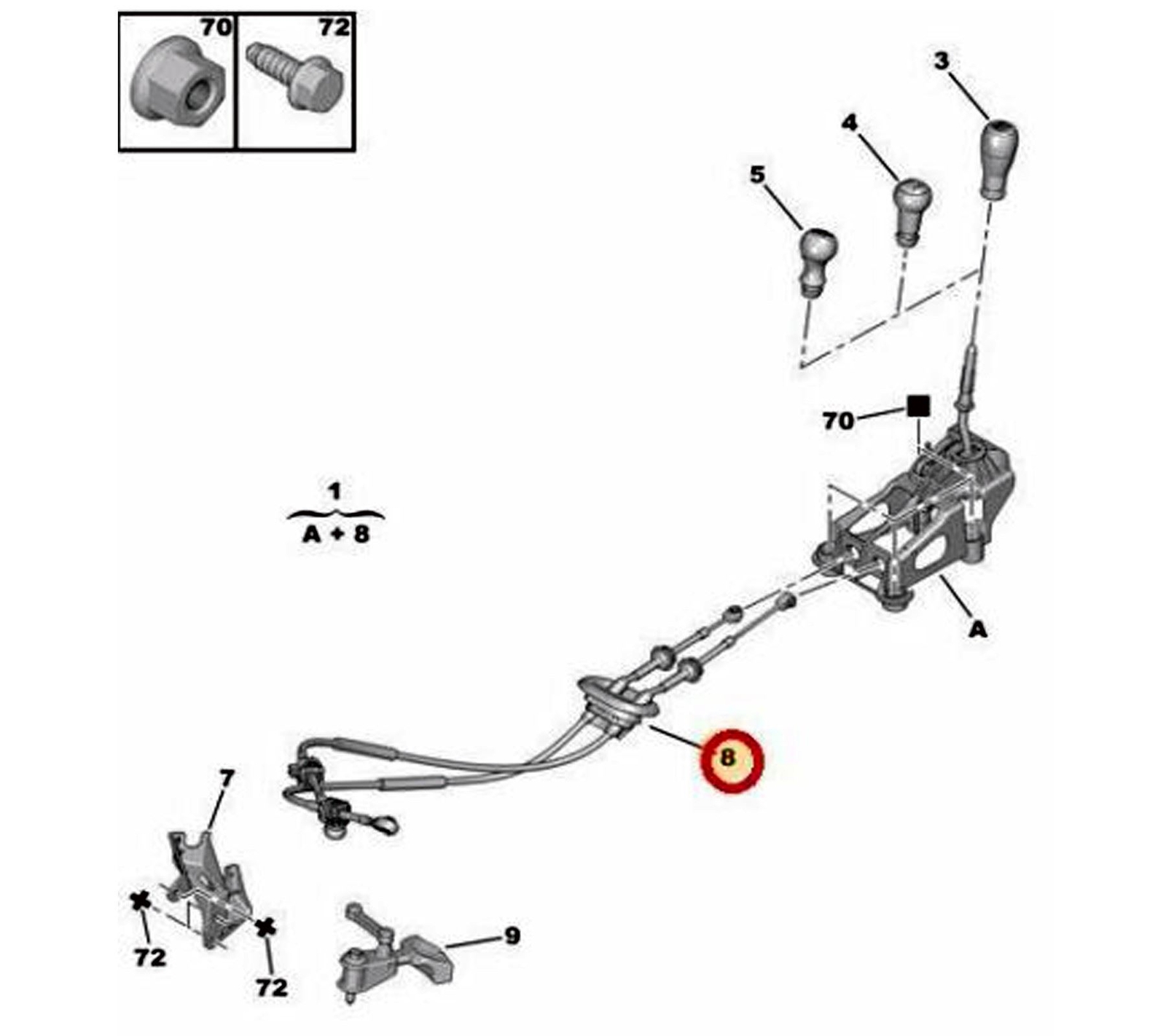 GEAR LEVER LINKAGE CONTROL CABLE FOR CITROEN C2 C3 I II PLURIEL 1.4 1.6