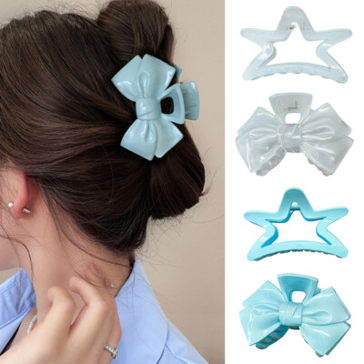 Damen Gro?e Frosts Mit Farbigen Haarkrallen Bei Bowknot Ponytail Clip Hair  