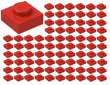 ☀️Lego 1x1 Red Plates x100 Part Piece Bulk lot Legos #3024