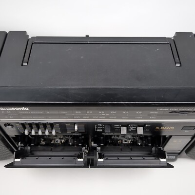Vintage Panasonic RX-CT800 Stereo Dual Cassette AM/FM Boombox