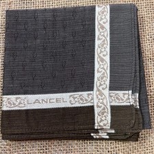 MAN HANDKERCHIEF COTTON ART POCKET SQUARE 17" CLASSIC VINTAGE PINE PAISLEY BROWN